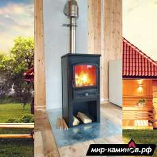 Недорогой камин со стеклом ЭТНА (БКД) с плитой и теплообменником фото в Орше