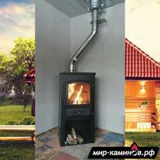 Печь-камин ЭТНА (БКД) с плитой и ТО Бежевый высокий в Орше