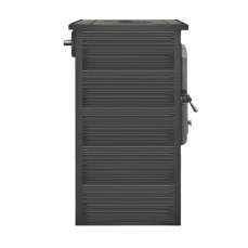 Стальной печь-камин с шамотом ЭТНА (Панорама) с плитой и ТО "Антрацит" высокий фото в Орше