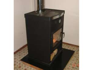 Стальная печь-камин с дровницей Теплодар ОВ-140 (прямой) фото в Орше