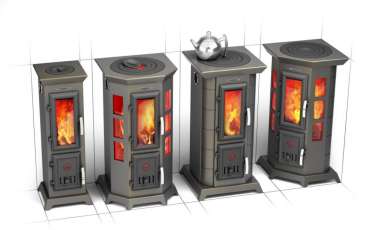 Угловая недорогая печь Термофор Статика Квинта, чёрная бронза фото в Орше