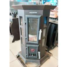 Угловая недорогая печь Термофор Статика Квинта, чёрная бронза фото в Орше