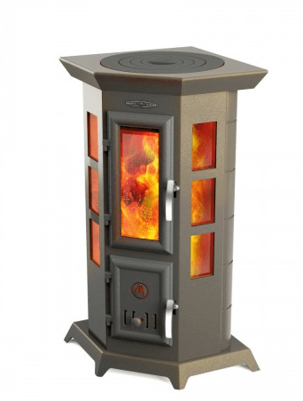 Отопительная печь Термофор Статика Квинта, чёрная бронза Амазонка бай фото в Орше