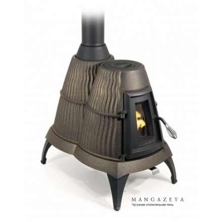 Отопительная печь Термофор Мангазея, чёрная бронза Амазонка бай фото в Орше