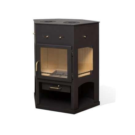 Печь-камин Мета-Бел АОТ 11.0 (в модификации Енисей с плитой") фото в Орше