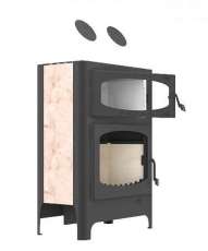 Печь-камин с шамотом Бавария Эко с духовкой и плитой в Орше