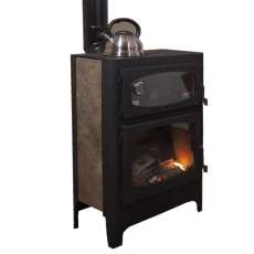 Печь-камин недорогая Бавария Эко с духовкой и плитой фото в Орше