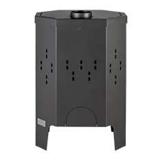 Печь-камин Бавария призматик пристенно-угловой фото сзади в Орше