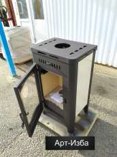 Недорогой камин со стеклом Бавария Оптима с плитой фото в Орше