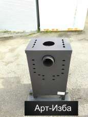 Недорогой камин со стеклом Бавария Оптима с плитой фото в Орше