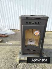 Недорогой камин со стеклом Бавария Оптима с плитой фото в Орше