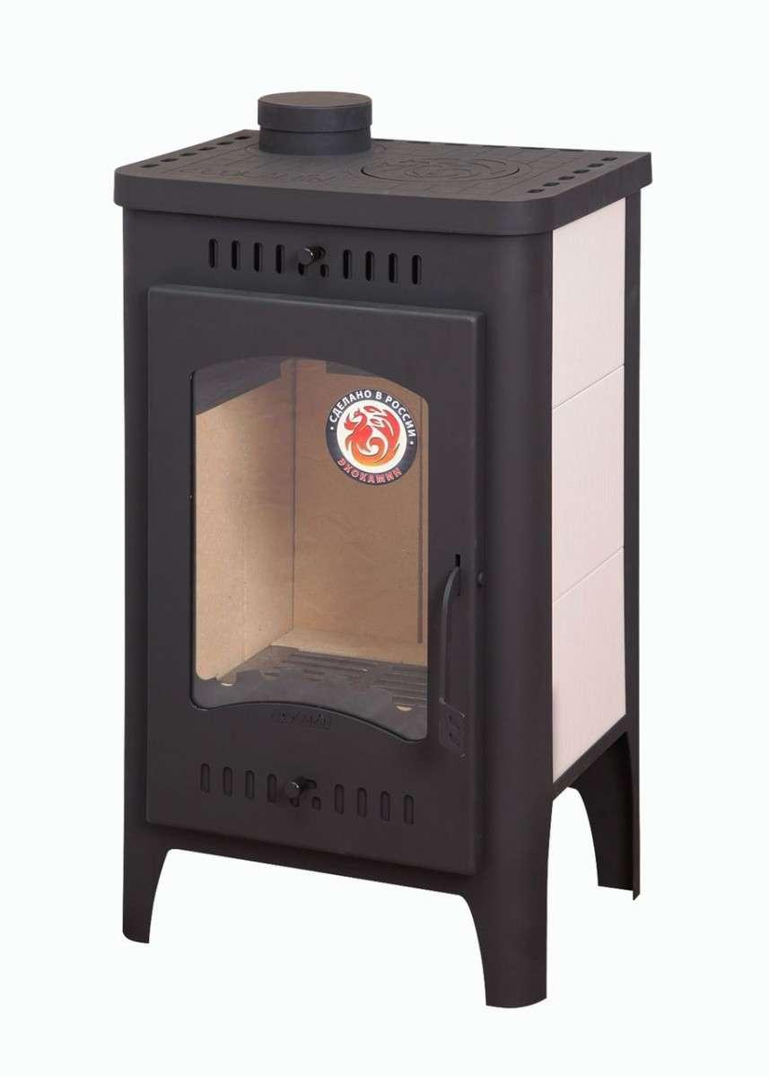 Печь-камин Бавария Оптима с плитой Амазонка бай фото в Орше