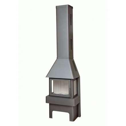 Печь-камин Бавария три стекла графит Амазонка бай фото в Орше