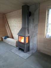 Недорогой камин Бавария со стеклами графит фото в интерьере в Орше