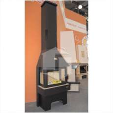 Недорогой камин Бавария 3 стекла чёрная фото в интерьере в Орше