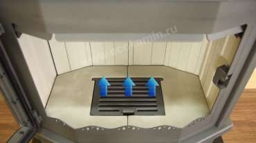 Стальной камин Мюнхен пристенно-угловой графит фото в Орше