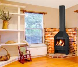 Стальной камин Мюнхен угловой графит фото в Орше