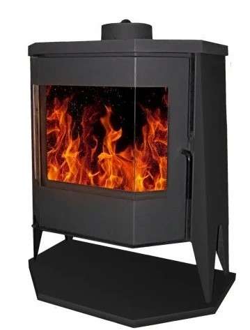 Печь-камин Бавария панорама призма с плитой Амазонка бай фото в Орше