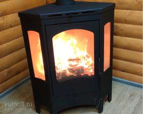 Недорогой камин со стеклами Бавария панорама угловая фото в Орше