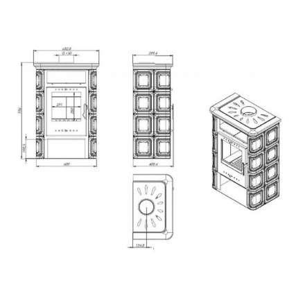 Купить Печь-камин Печь-камин NORDflam Vera чугун в Орше Амазонка бай фото в Орше