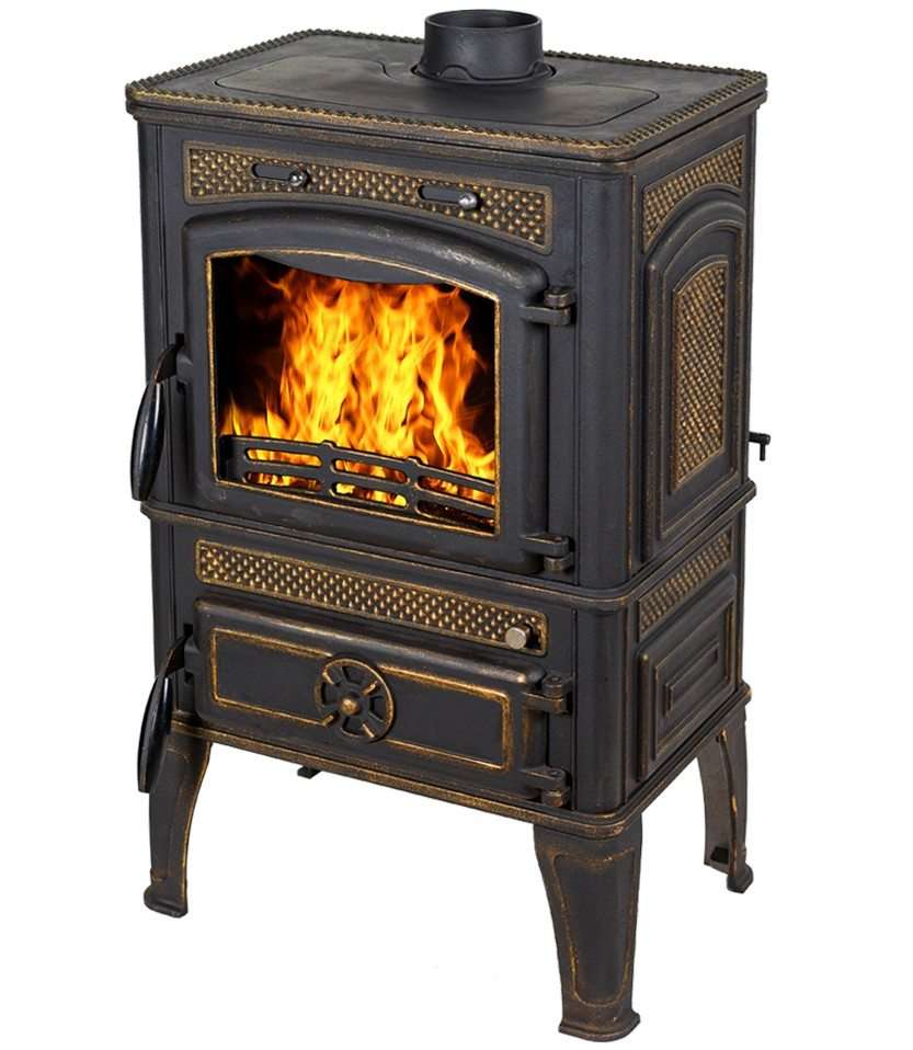 Печь-камин FireWay Dacha патина бронза Амазонка бай фото в Орше