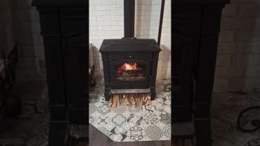 Печь-камин чугунный FireWay Gunter в интерьере чёрный Амазонка бай фото в Орше