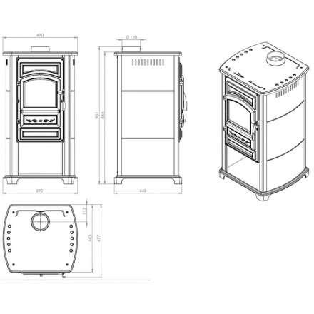 Купить Печь-камин NORDflam Merido в Орше Амазонка бай фото в Орше