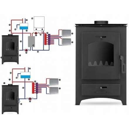 Печь-камин Blist B MAX E с водяным контуром Амазонка бай фото в Орше