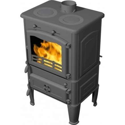 Печь-камин FireWay Dacha с варочной поверхностью патина бронза Амазонка бай фото в Орше