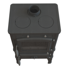 Печь-камин чугунный FireWay Dacha с варочной поверхностью патина бронза Амазонка бай фото в Орше