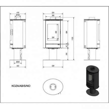 Купить Печь-камин Kratki KOZA/AB/S/N/DR в интерьере в Орше Амазонка бай фото в Орше