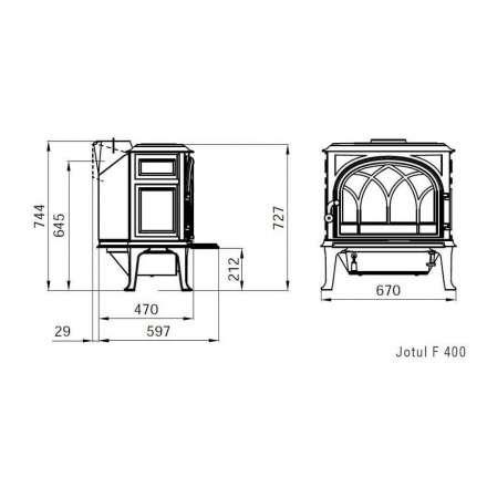 Чугунная печь камин Jotul F 400 BP в Орше