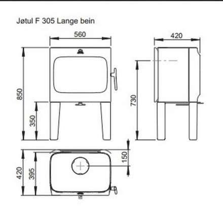Чугунная печь камин Jotul F 305 LL WHE в Орше