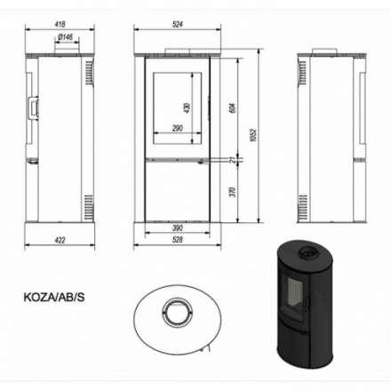 Купить Печь-камин Kratki Koza/AB/S/DR в Орше Амазонка бай фото в Орше