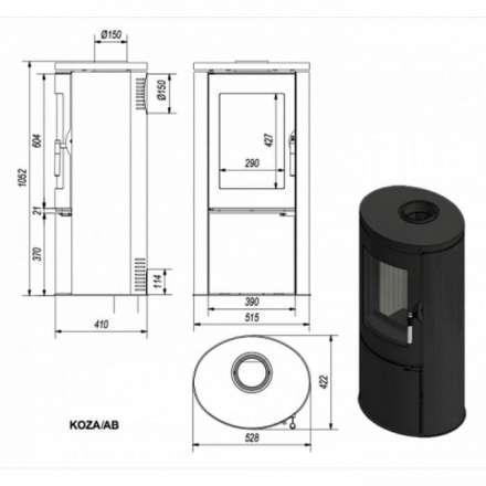 Купить Печь-камин Kratki Koza/AB в Орше Амазонка бай фото в Орше