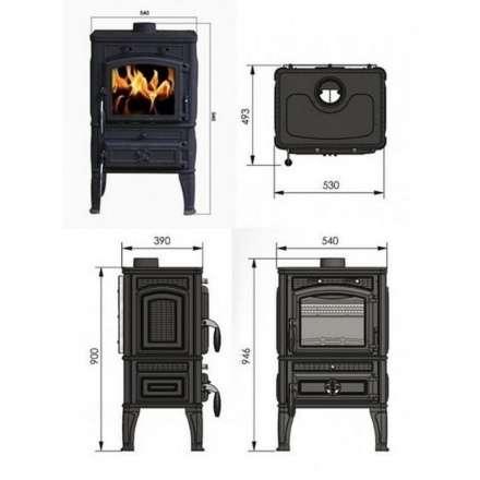 Печь-камин Guca LAVA THERMO из чугуна с водяным контуром в Орше