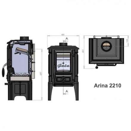 Печь GUCA Arina High из чугуна в Орше