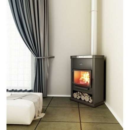 Недорогой камин Теплодар ОВ-140 (угловой) фото в интерьере в Орше