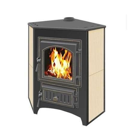Печь-камин Везувий ПК-01 (270) угловой бежевый 9 кВт Амазонка бай фото в Орше