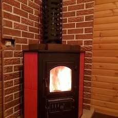 Купить Печь-камин Везувий ПК-01 (270) угловой красный 9 кВт в Орше в Орше