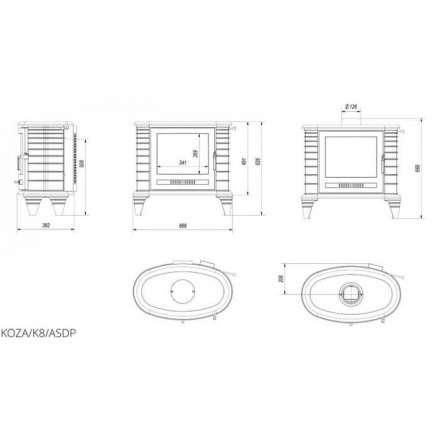 Купить Печь-камин Kratki Koza K8 в Орше Амазонка бай фото в Орше