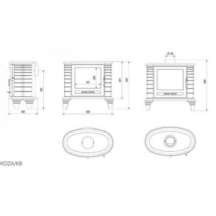 Купить Печь-камин Kratki Koza K8 в интерьере в Орше Амазонка бай фото в Орше