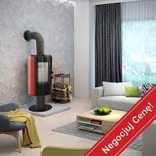Купить Печь-камин Kratki Koza/AB/S/NO/Kafel/Czerwony в интерьере в Орше Амазонка бай фото в Орше