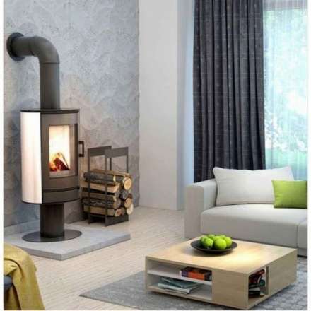 Купить Печь-камин Kratki KOZA/AB/S/N/KAFEL/BIALY (кафель белый) в интерьере в Орше Амазонка бай фото в Орше