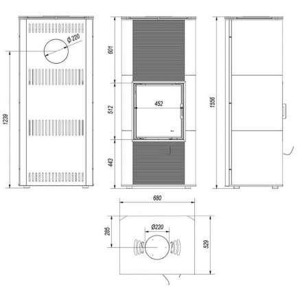 Купить кафельный печь камин Kratki NADIA KAFEL B RYFEL в Орше