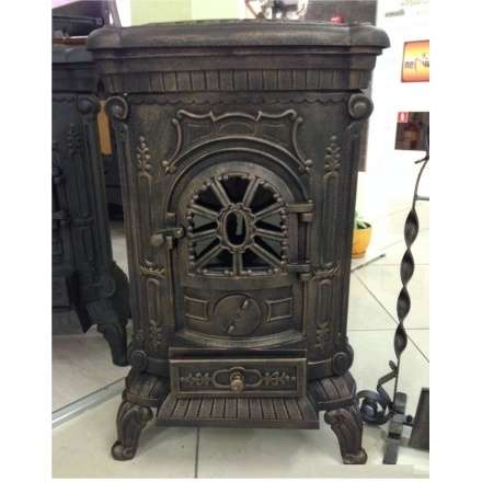 Печка чугунная Амбра в интерьере Амазонка бай фото в Орше