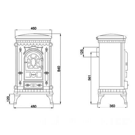 Печь-камин Ambra Eurokom Амбра Амазонка бай фото в Орше