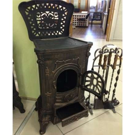 Печка чугунная Амбра в интерьере Амазонка бай фото в Орше