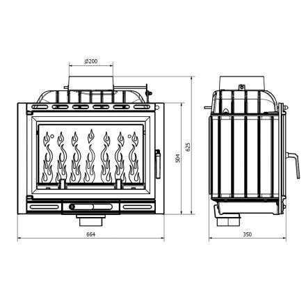 Каминная топка Kawmet W13A-11,5 кВт EKO в Орше