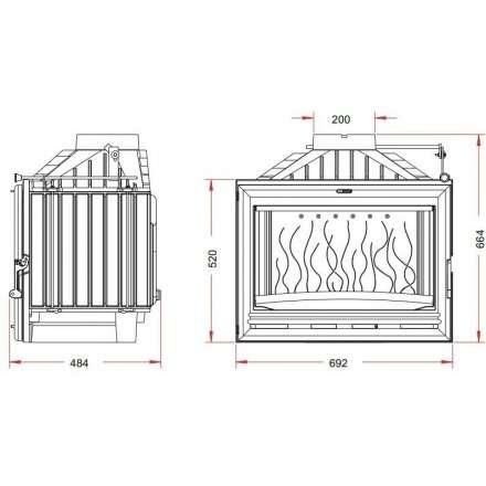 Каминная топка Invicta 700 Option с шибером в Орше